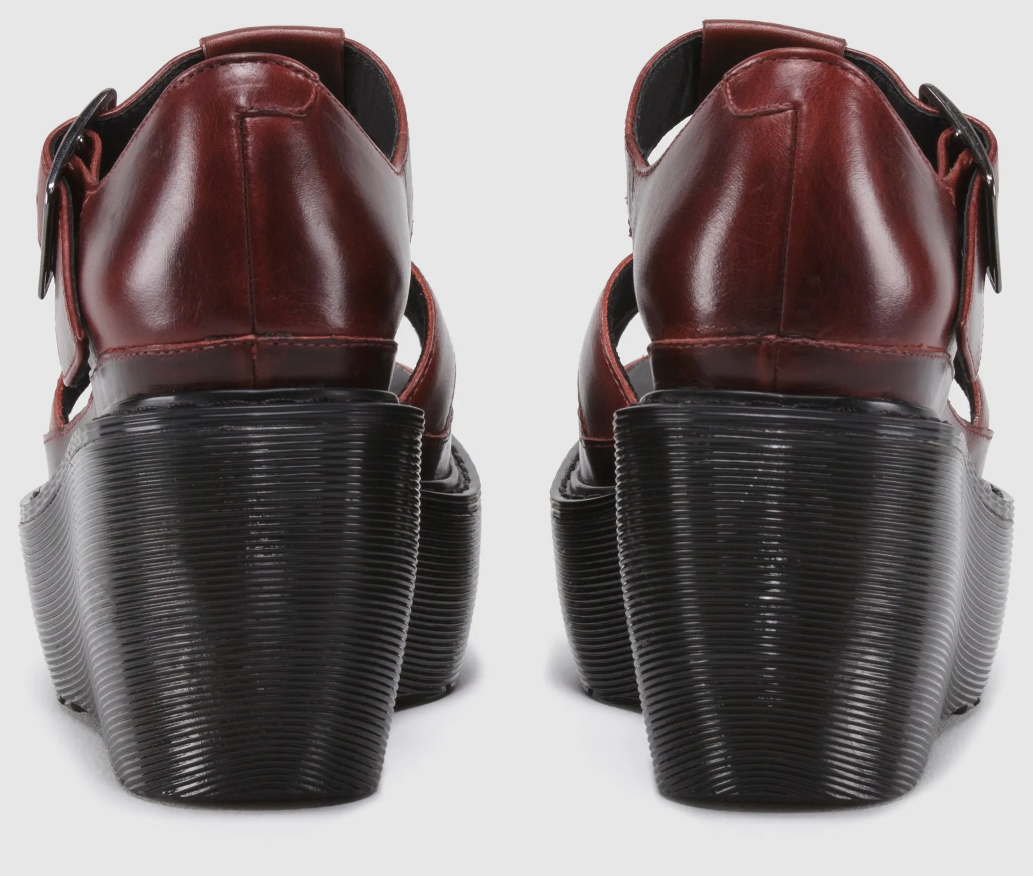Adaya Oxblood Brando Platform Sandals