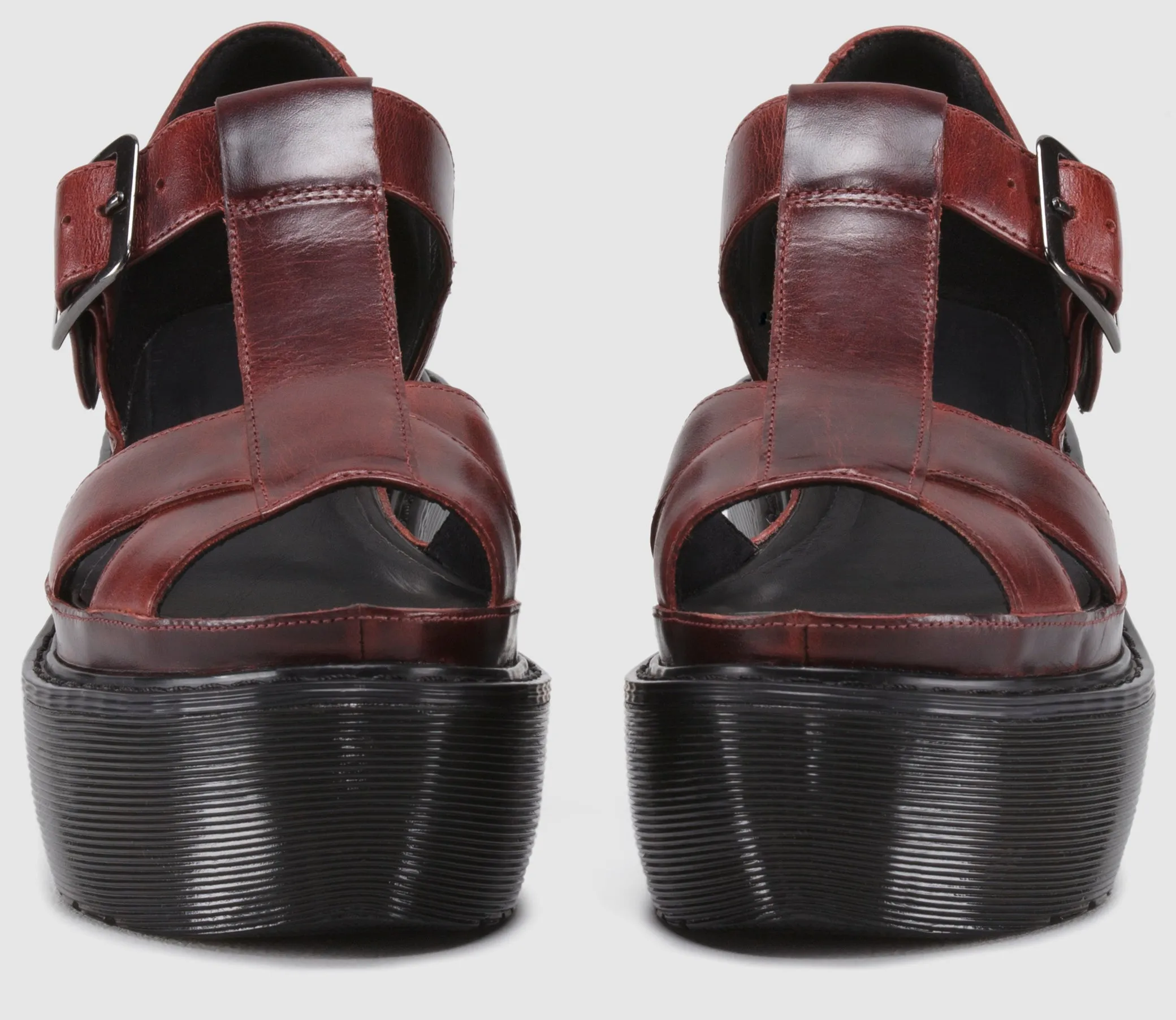 Adaya Oxblood Brando Platform Sandals