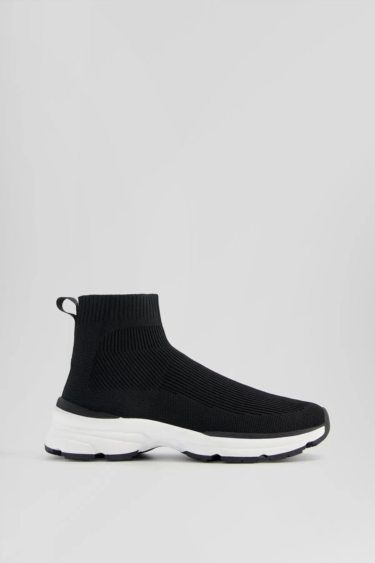 Bershka Women's Knitwear Fabric High-Top Sneakers