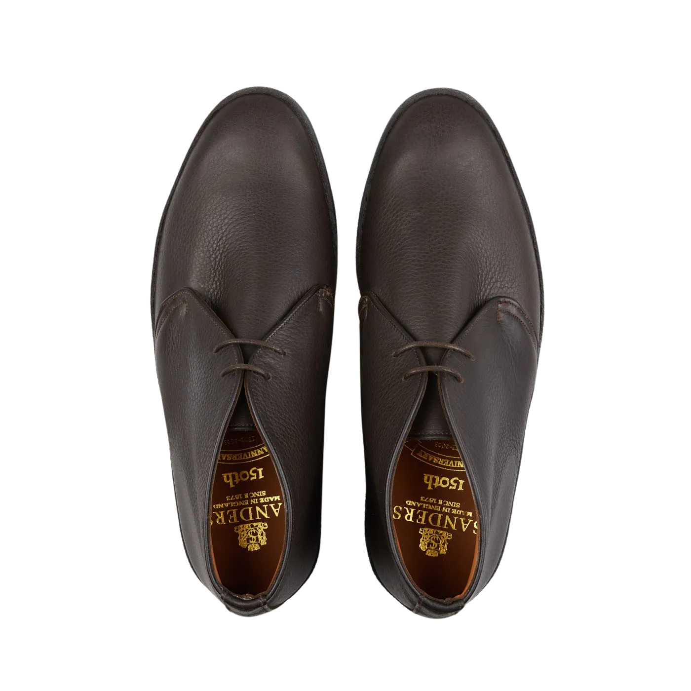 Dark Brown Savage Grain Hi Top Chukka Boots