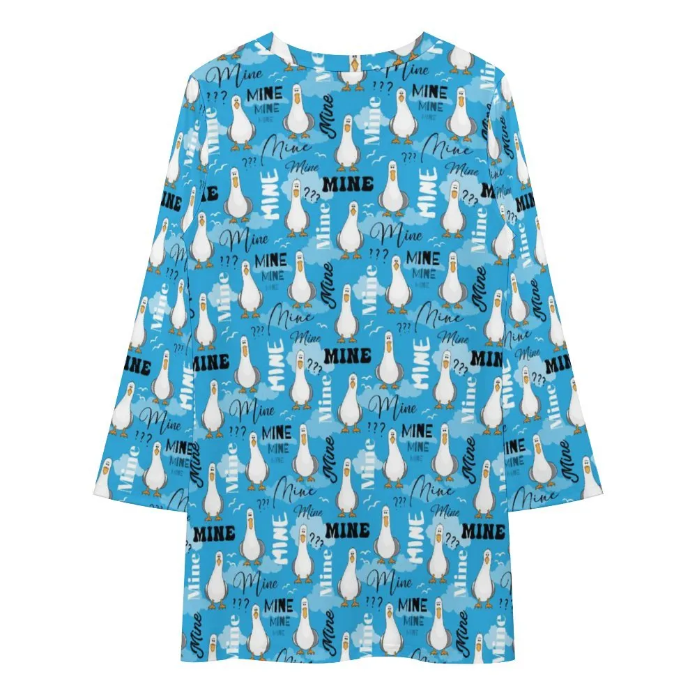 Disney Finding Nemo Mine Mine Mine Long Sleeve Patchwork T-shirt Dress