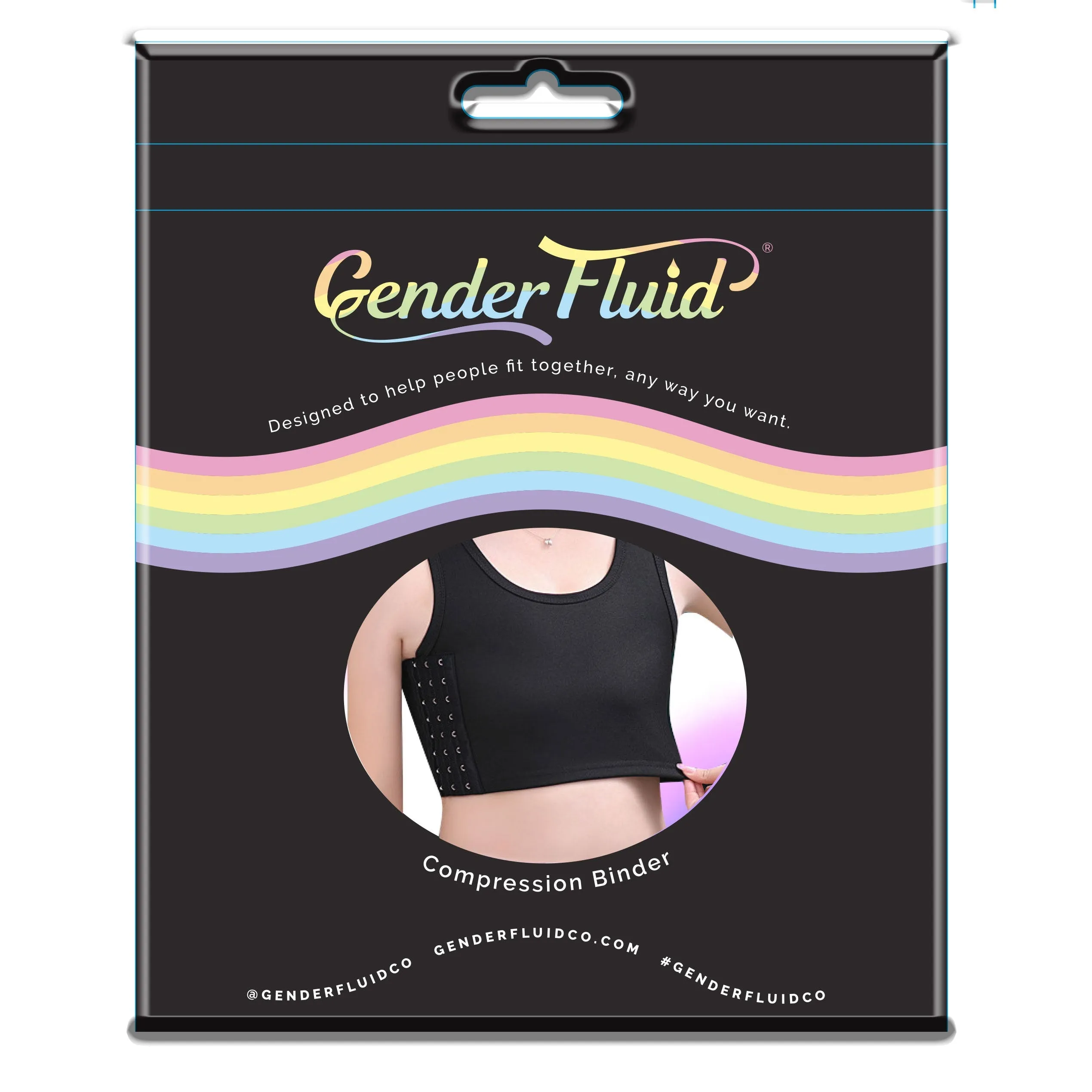 Gender Fluid Chest Compression Binder - 3xl -  Black