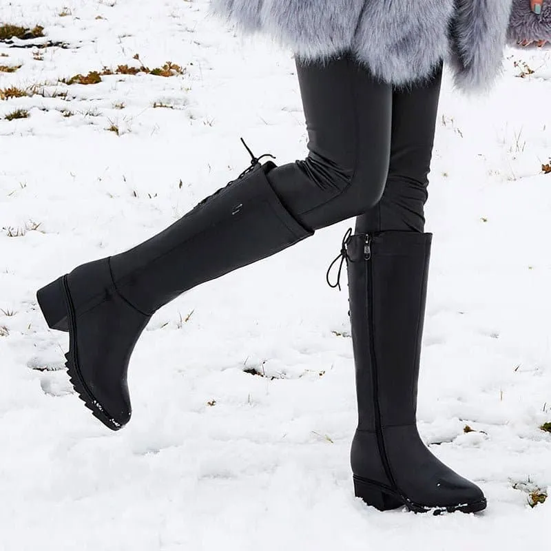 Genuine Leather Boots with Natural Wool Liner - Stylish & Comfortable