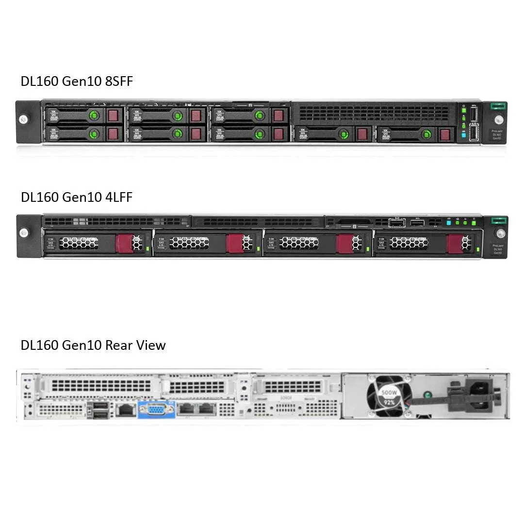 HPE ProLiant DL160 Gen10 3204 1.9GHz 6-core 1P 16GB-R 4LFF 500W PS Server | P19559-B21