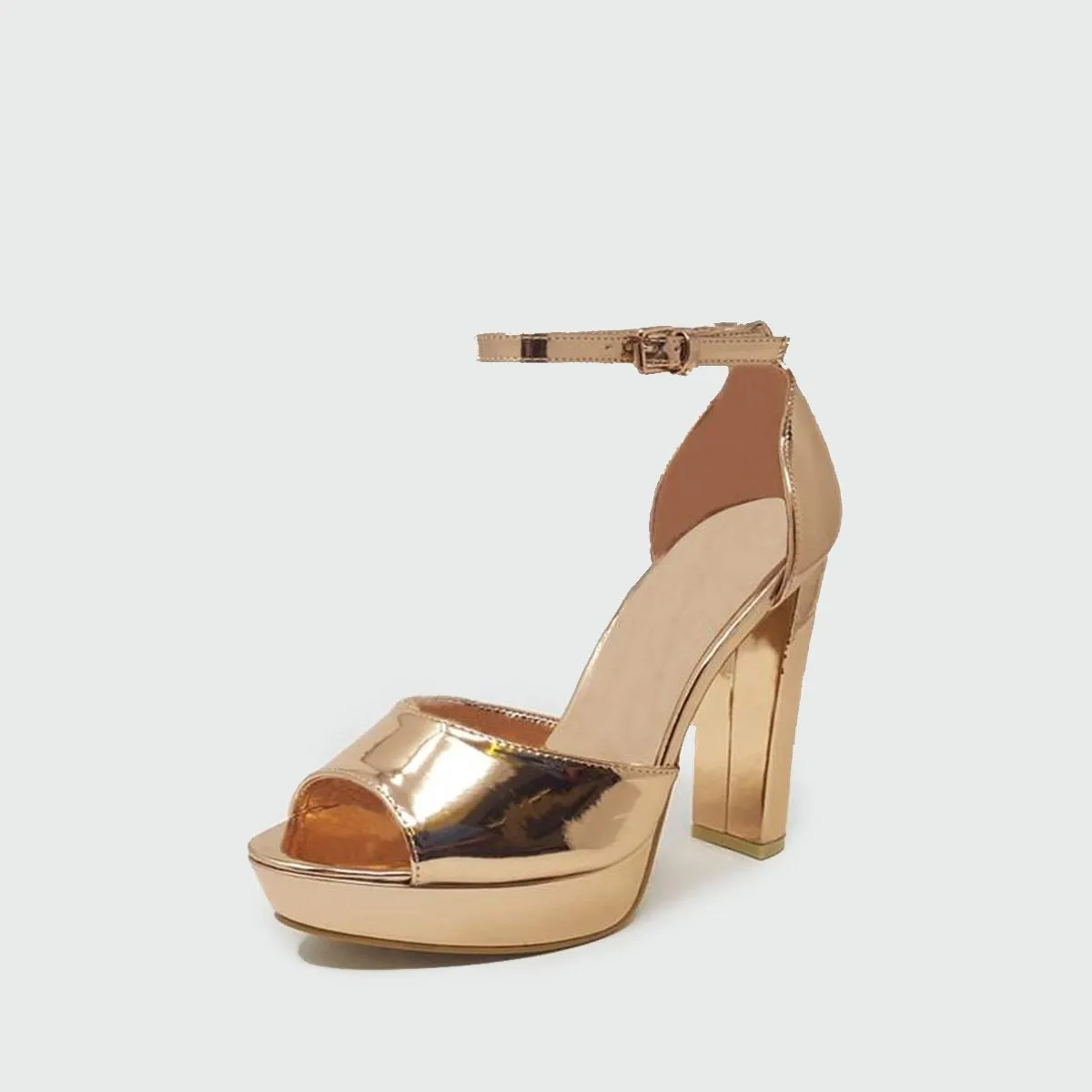 Katalea Ankle-Strap Platform Peep-Toe