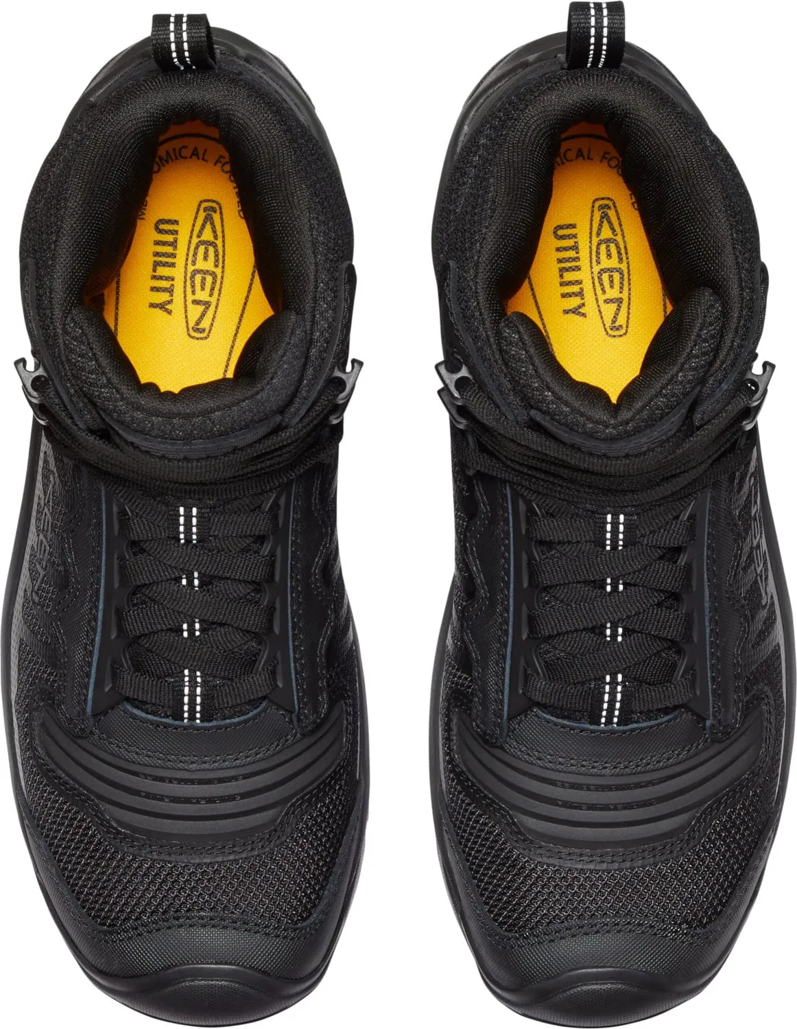 Keen Utility Mens Reno Mid KBF WP Soft Toe Black/Black Leather Work Boots