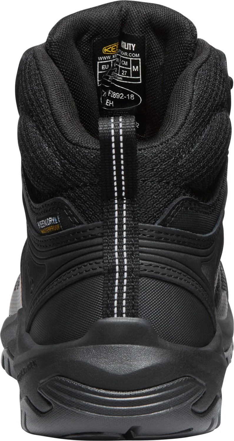 Keen Utility Mens Reno Mid KBF WP Soft Toe Black/Black Leather Work Boots