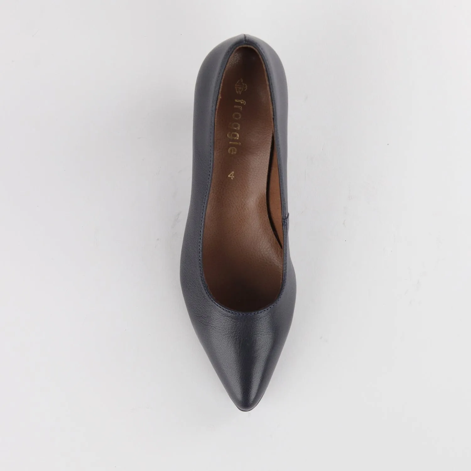 Kitten heel Court shoe in Navy - 10984