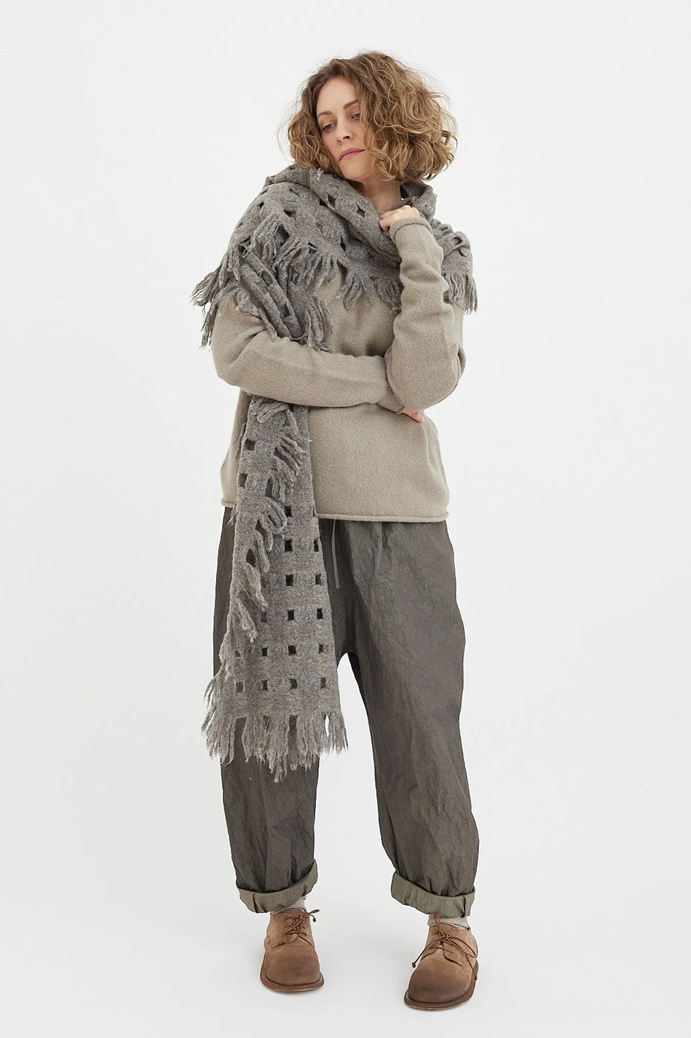 Lauren Manoogian - Handwoven Felt Grid Wrap