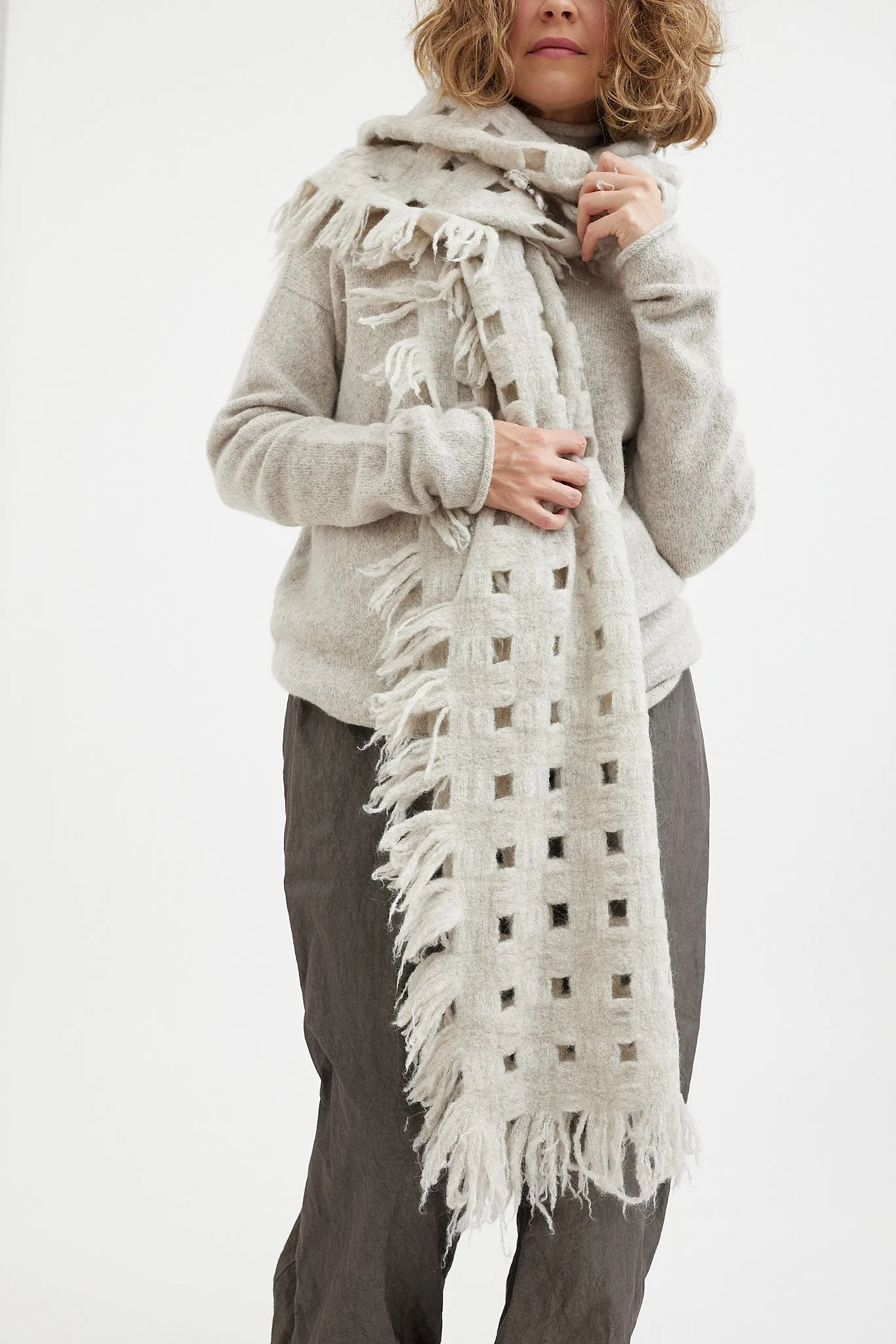 Lauren Manoogian - Handwoven Felt Grid Wrap