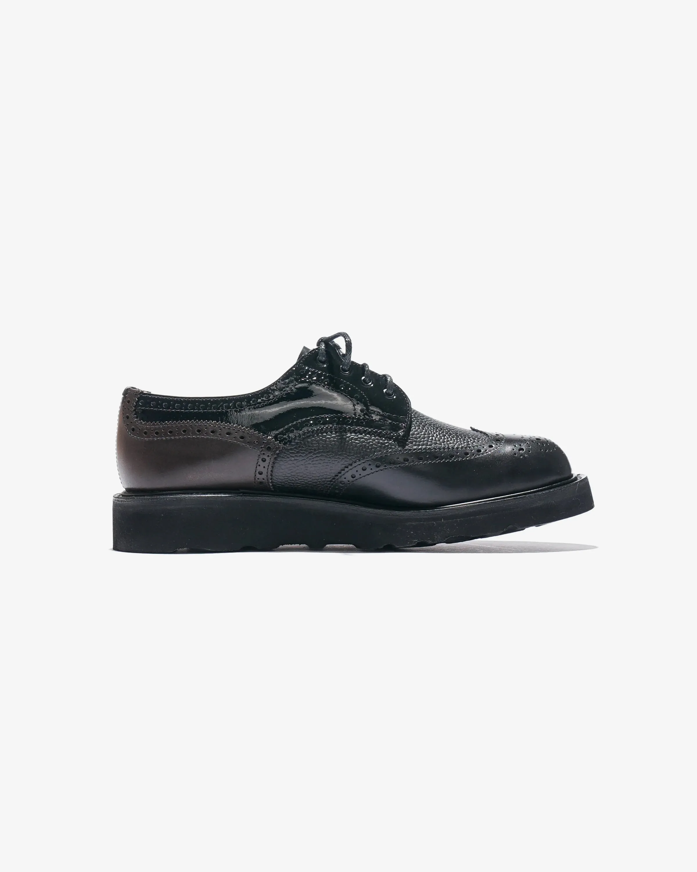 Multi-Tone Derby – Black Leather