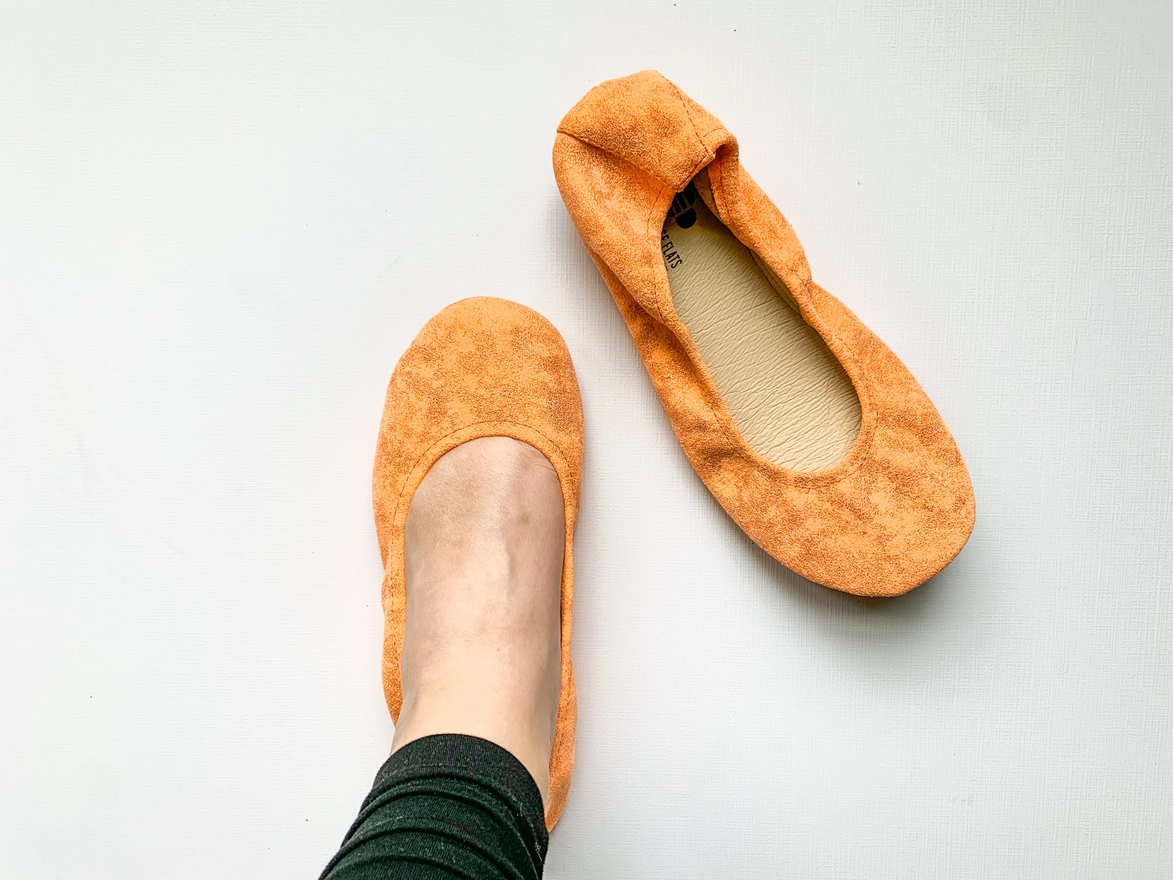 Neon Orange Suede Glam