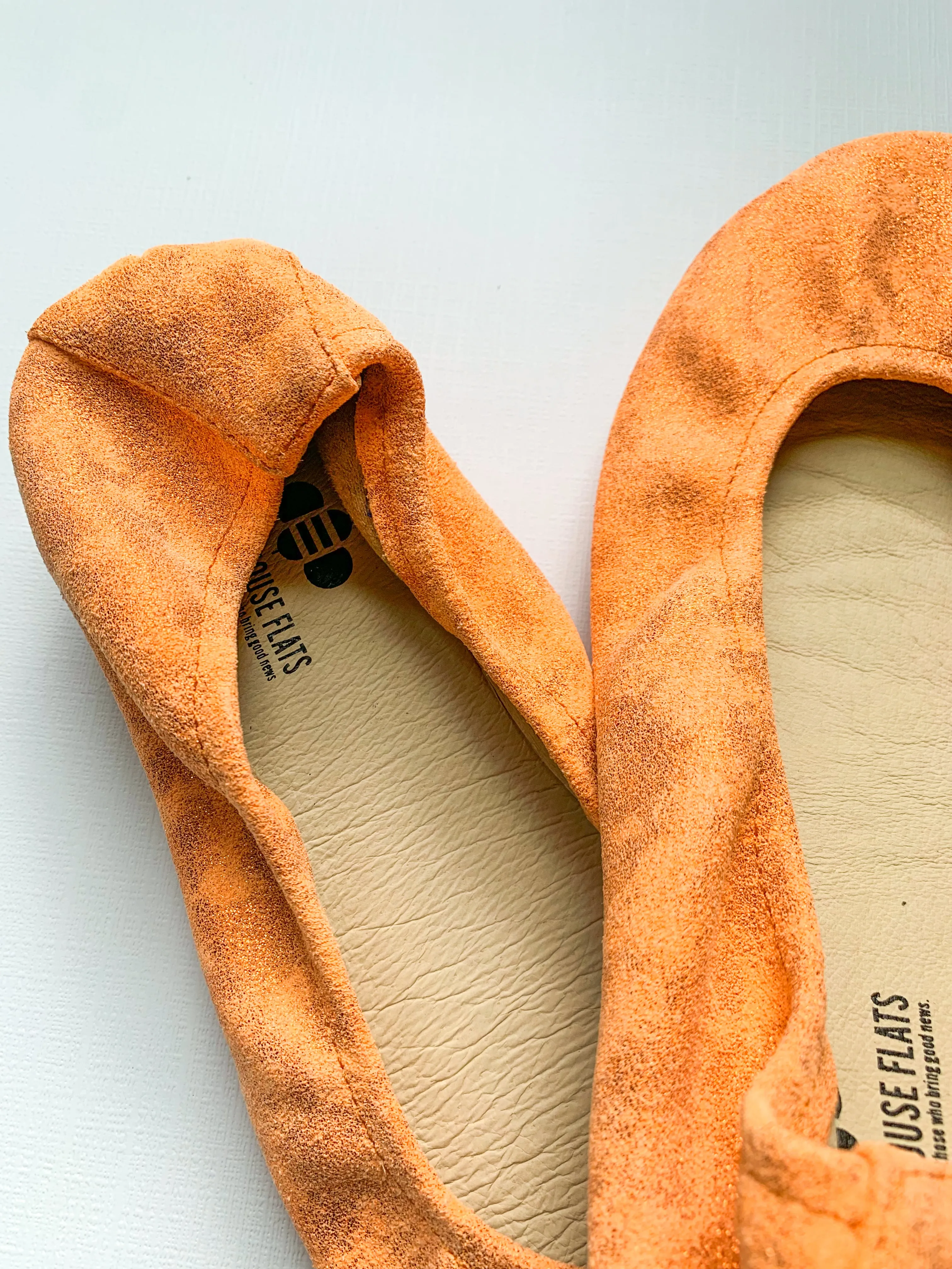Neon Orange Suede Glam