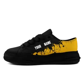 Personalized Canvas Sneakers, Custom Star Decorated Eyelet Shoes, Gift for Event, Club
