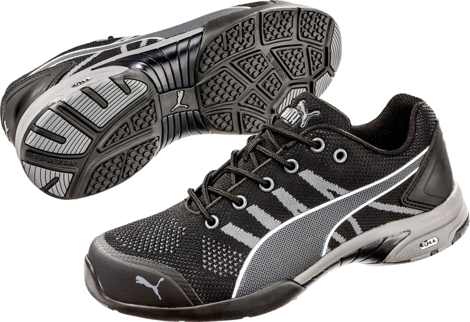 Puma Safety Black Womens Textileelerity Low ST Oxford Work Shoes 8