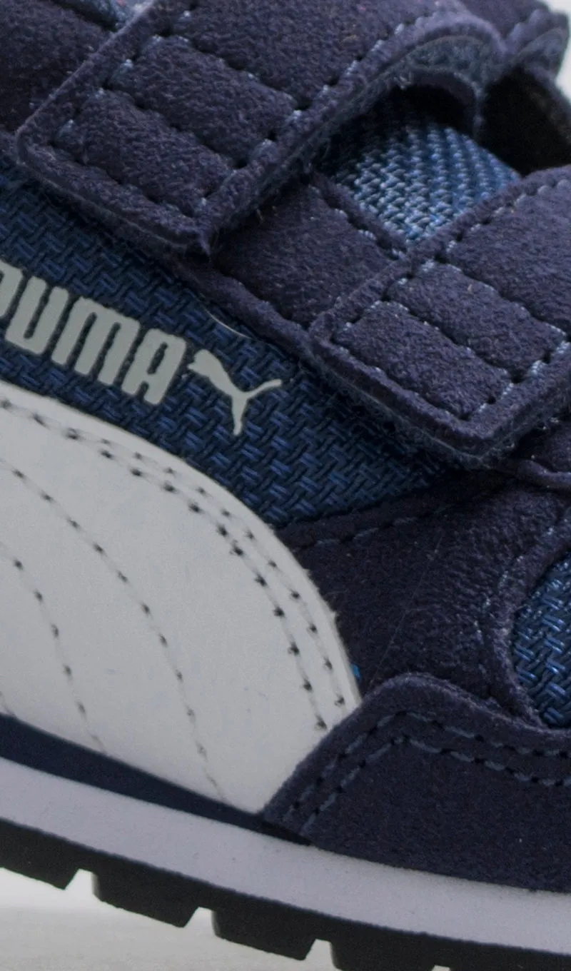 PUMA ST RUNNER MESH Sneaker bimbo blu/bianca in tessuto