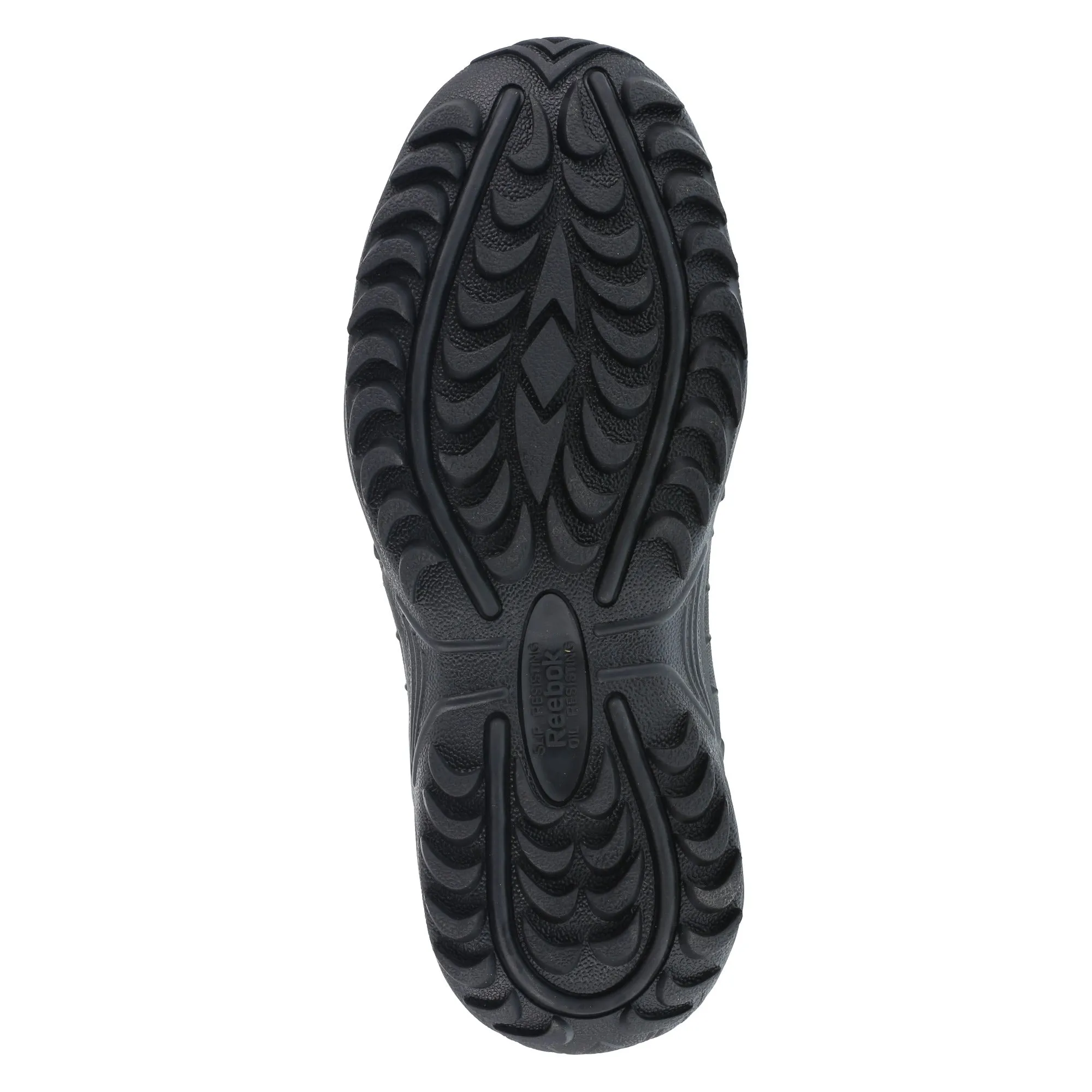 Reebok Womens Black Leather Work Boots Rapid Response Zip 8in