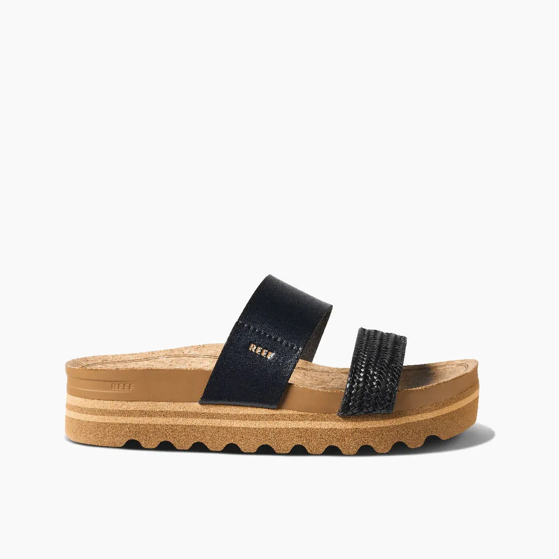 Reef Womens Cushion Vista Hi Black Braid