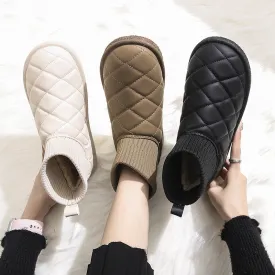 Snow Boots For Women Thick Bottom Fleece-lined