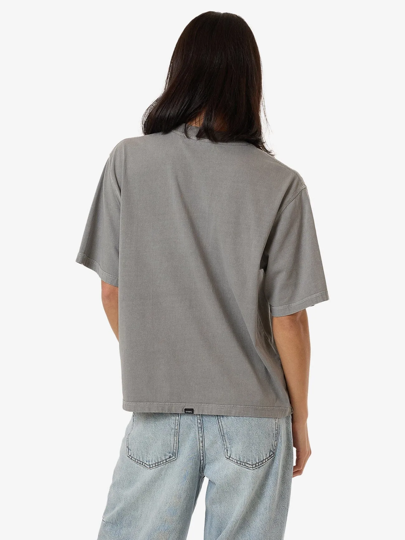 Stay Aware Square Tee - Washed Grey