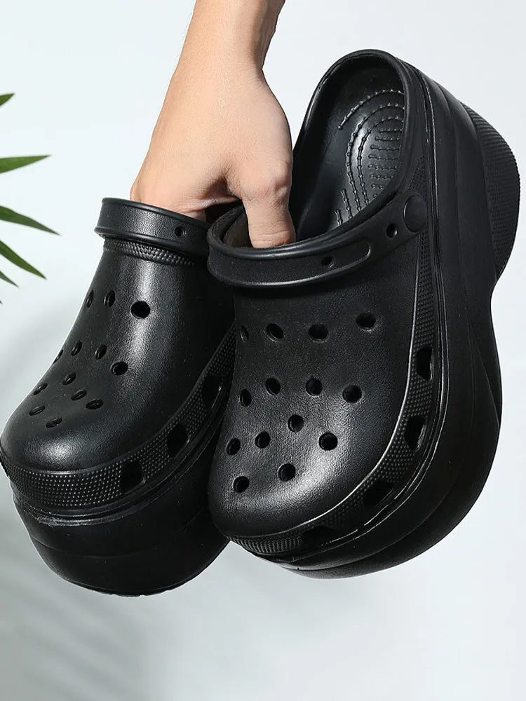 Toleet High Platform Solid Sandals