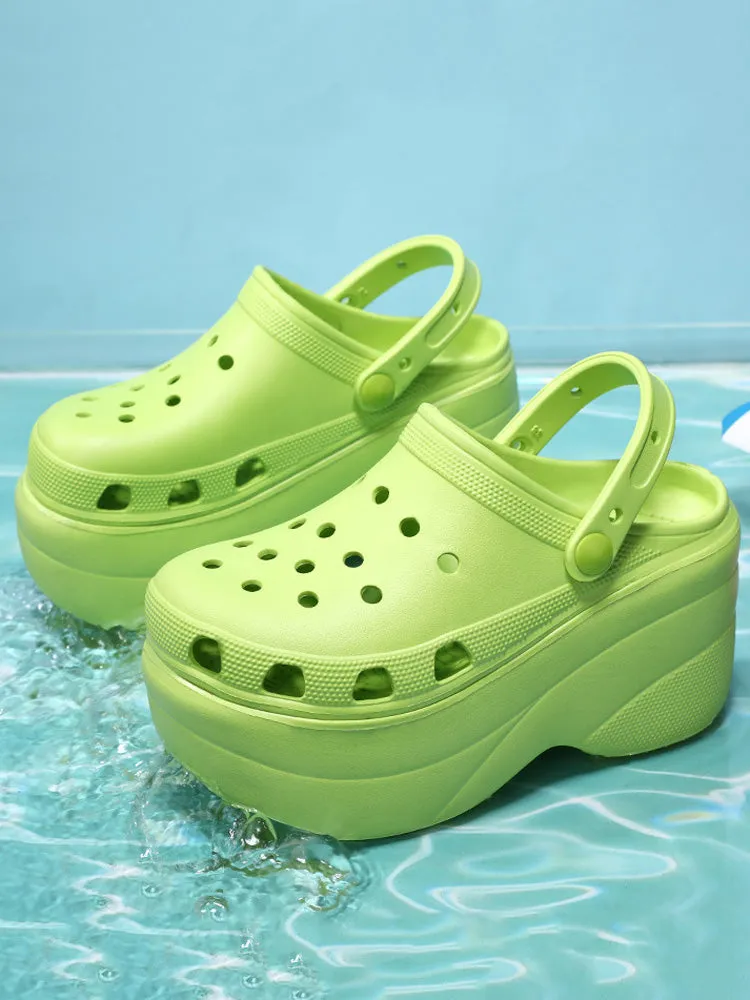 Toleet High Platform Solid Sandals