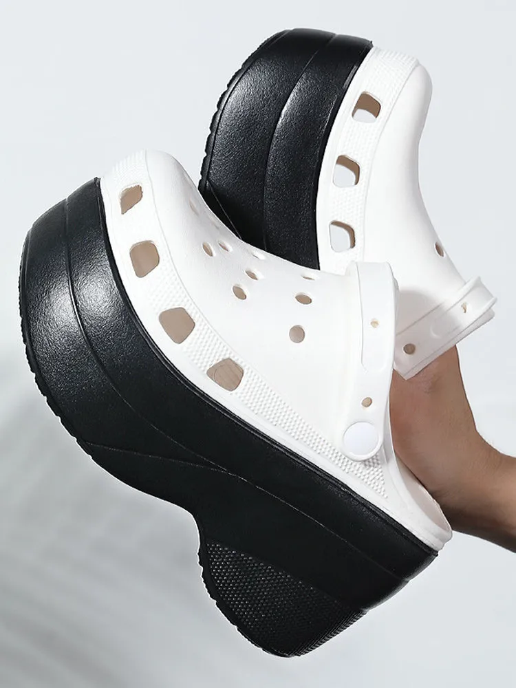 Toleet High Platform Solid Sandals
