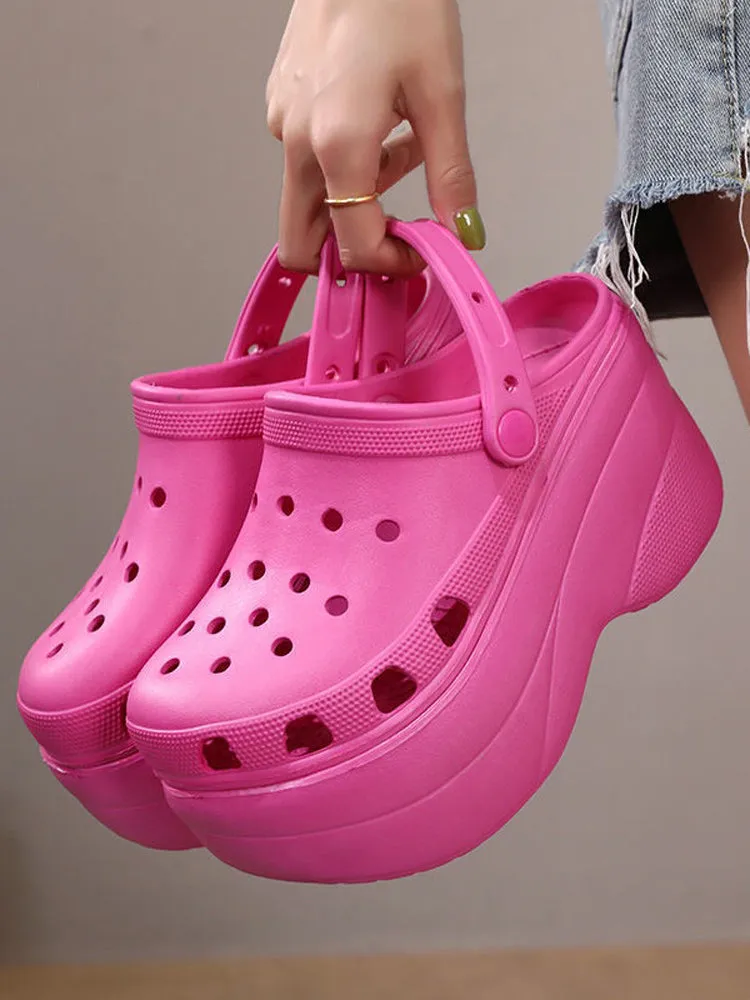 Toleet High Platform Solid Sandals