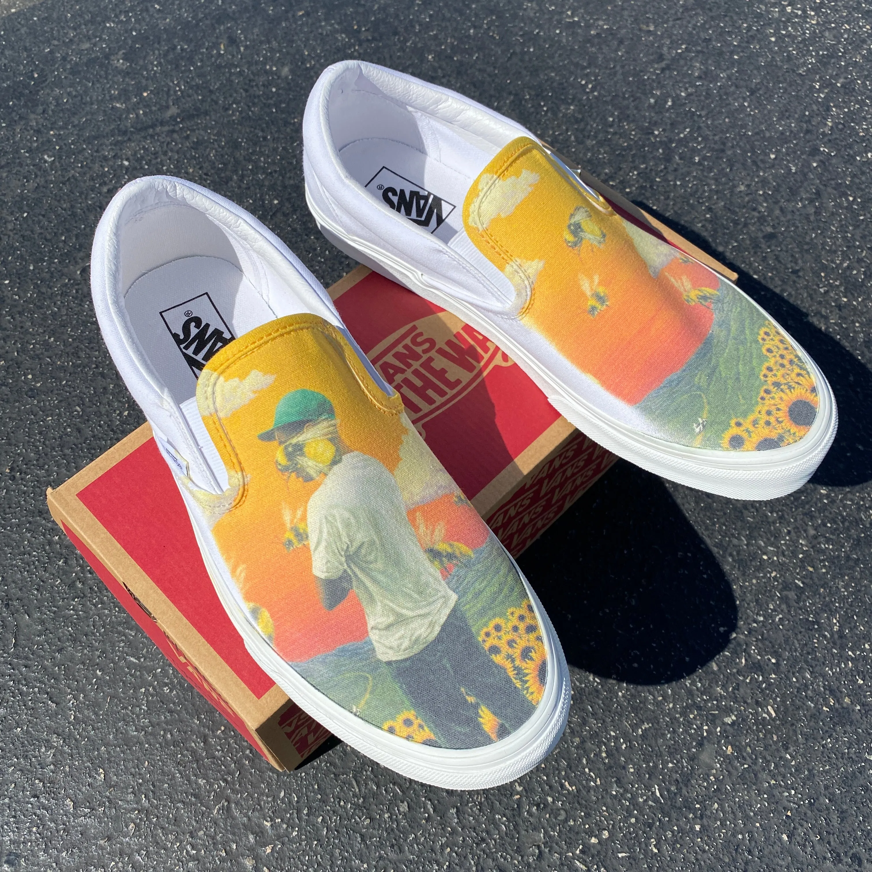 Tyler, the Creator Flower Boy Album - Custom Slip Ons