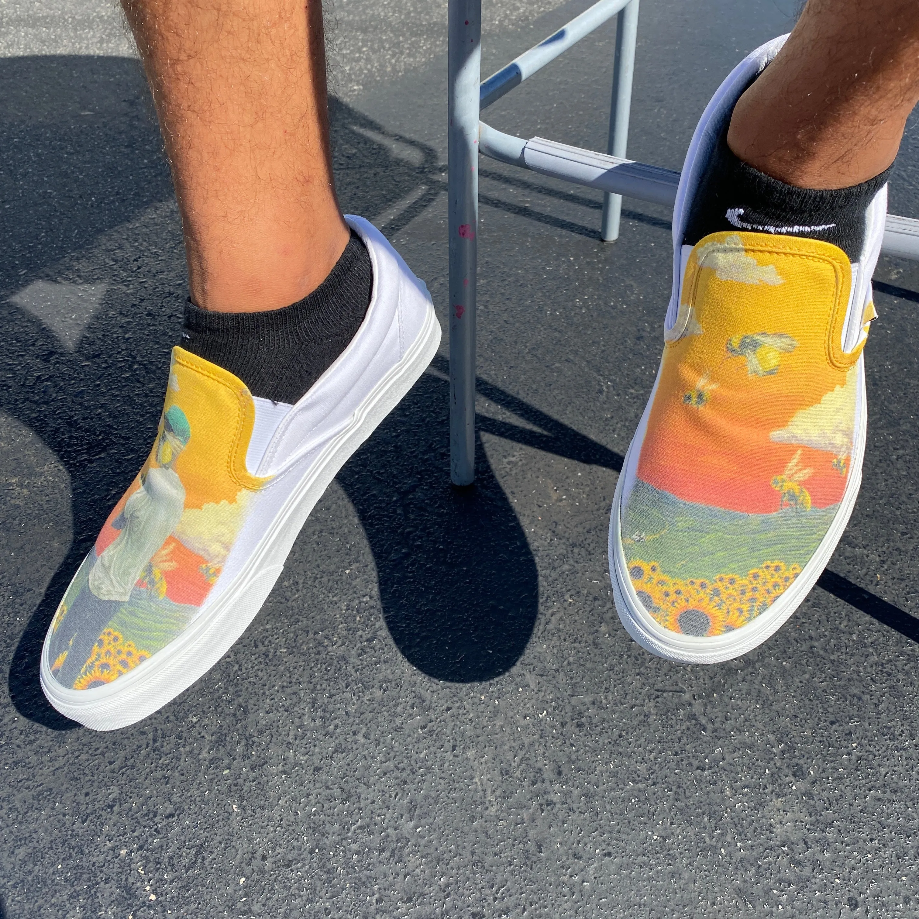 Tyler, the Creator Flower Boy Album - Custom Slip Ons