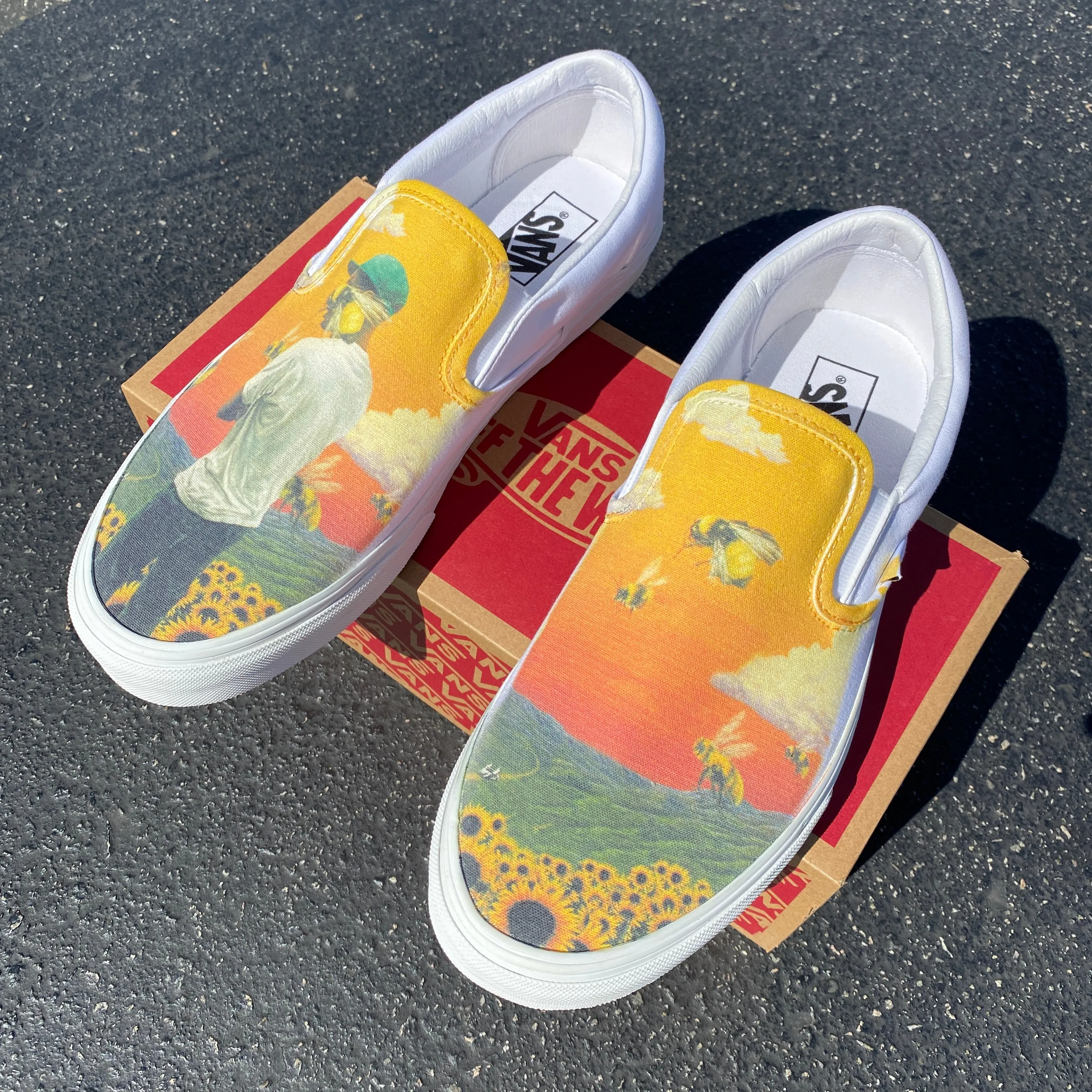 Tyler, the Creator Flower Boy Album - Custom Slip Ons