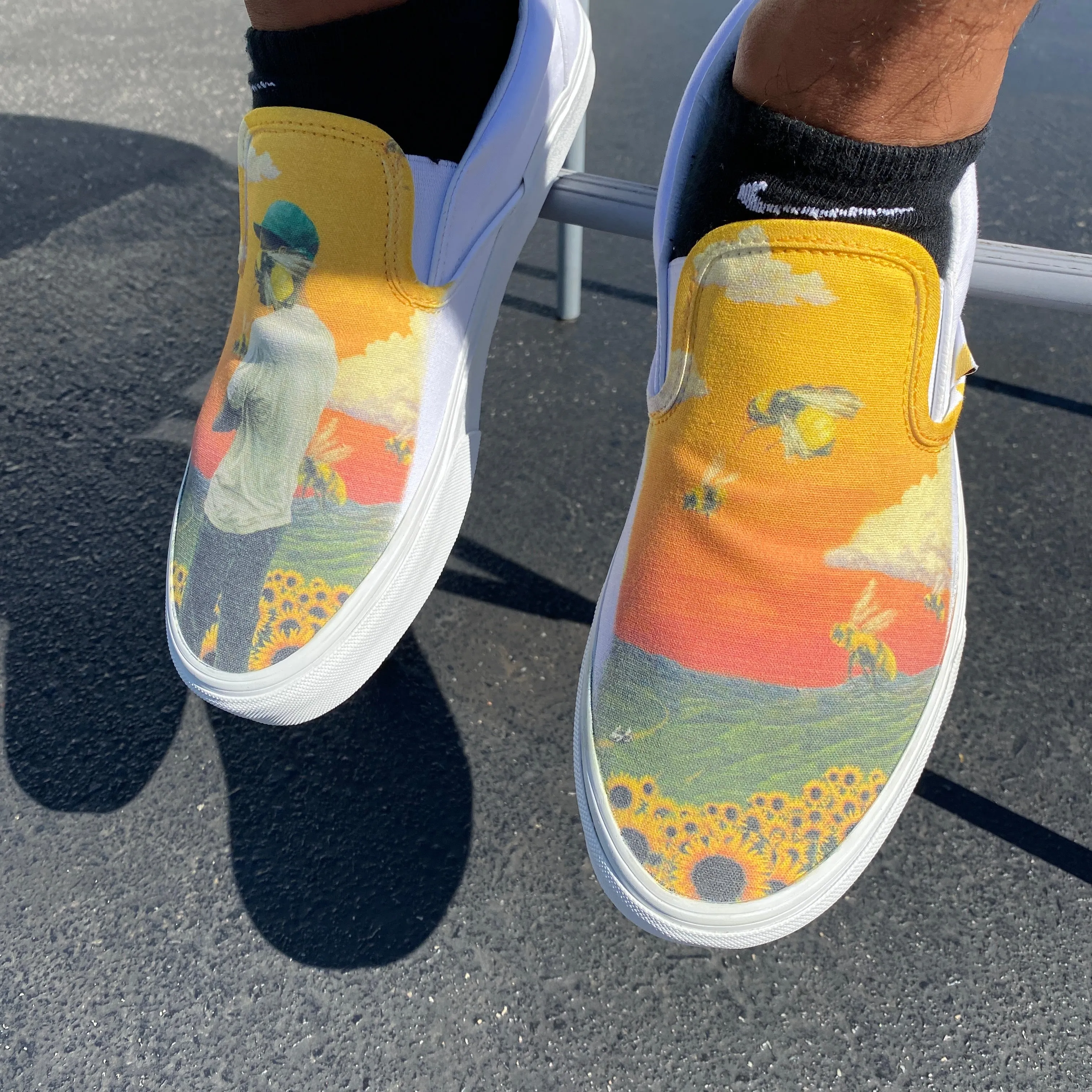 Tyler, the Creator Flower Boy Album - Custom Slip Ons