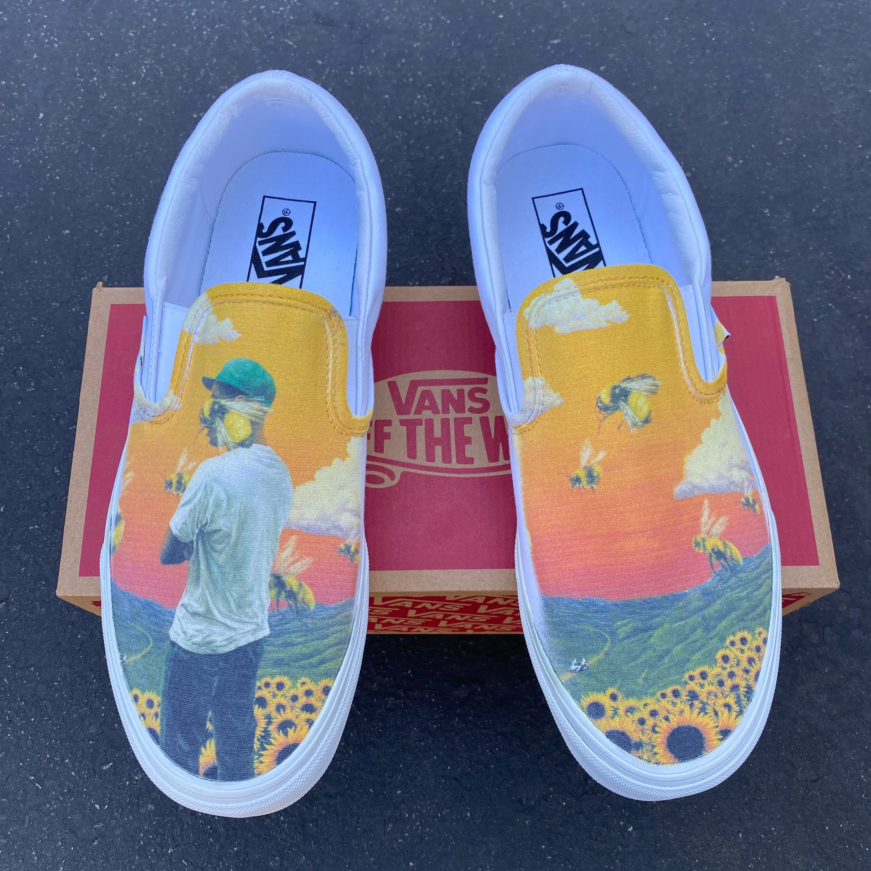 Tyler, the Creator Flower Boy Album - Custom Slip Ons